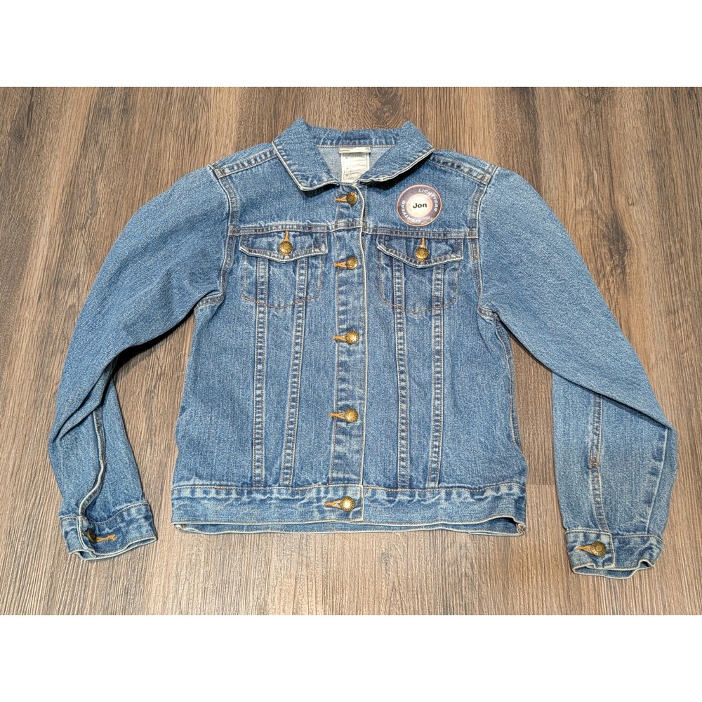 Disney Shopping Cars Lightning McQueen Denim Jacket Kids Medium Custom